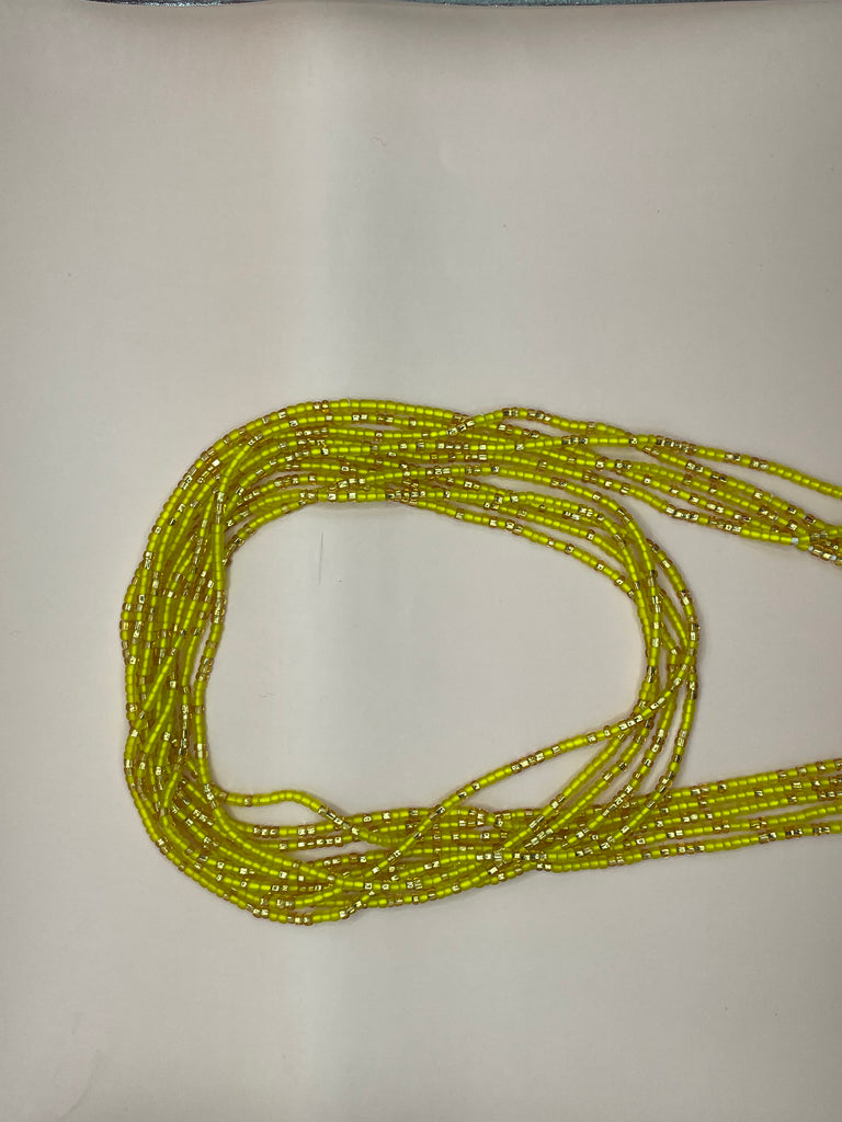 Frosted yellow beads