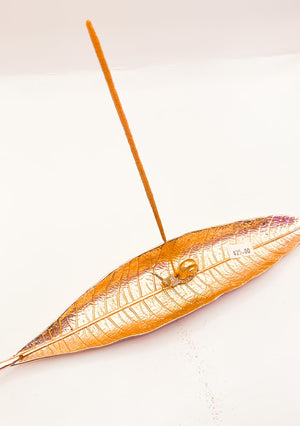 Gold Leaf Incense Burner